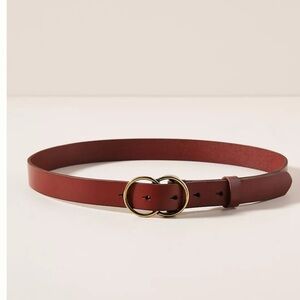 NEW Anthropologie Sasha Double Ring Belt Women’s Size Small S Brown NWT